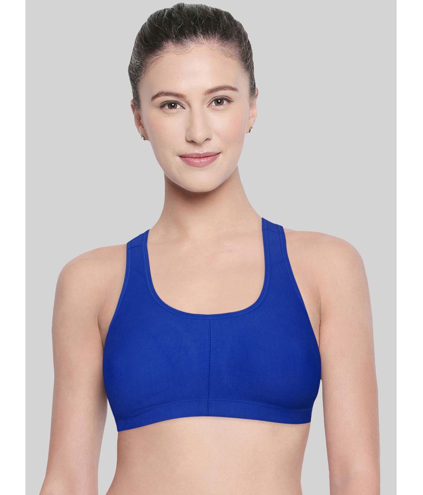     			Bodycare Navy Blue Cotton Blend Non Padded Women's Racerback bra ( Pack of 1 )