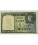 Extreme Rare 1 Rupee 1940 British India Note Signed By C E Jones