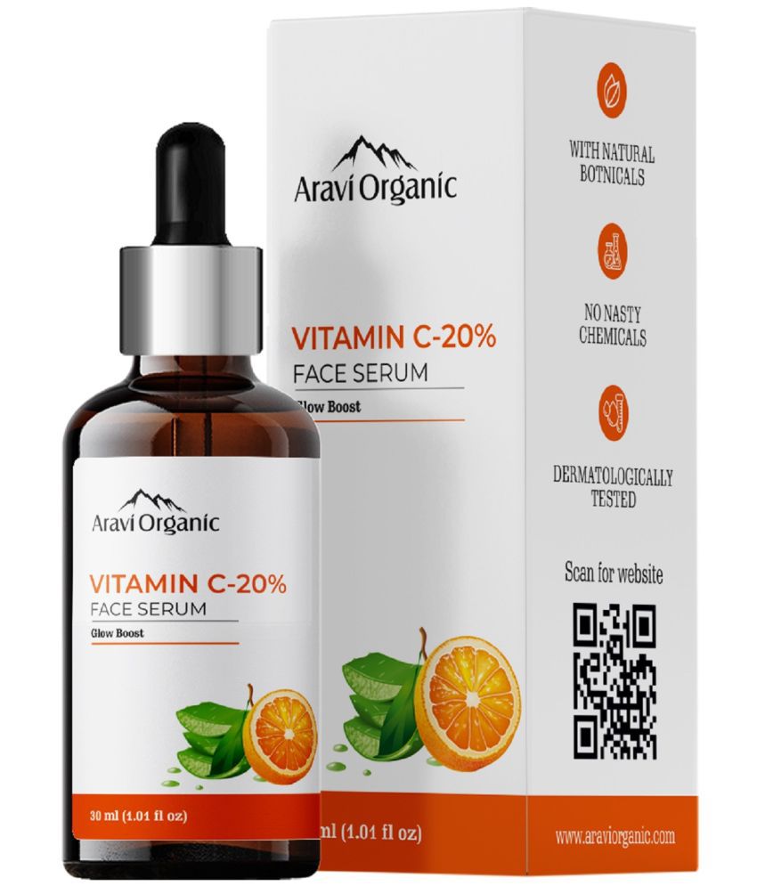     			Aravi Organic Vitamin C & Aloevera Extract Face Serum For Bright Skin & Reduce Dark Spots 30ml