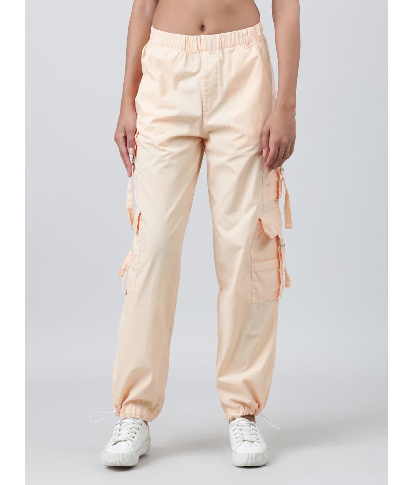     			Bene Kleed Peach Cotton Loose Women's Cargo Pants ( Pack of 1 )