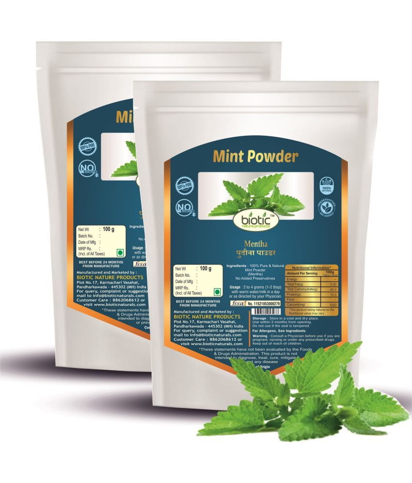     			Biotic Mint Powder - Pudina powder - Pudina Mint leaves Powder 200 gm