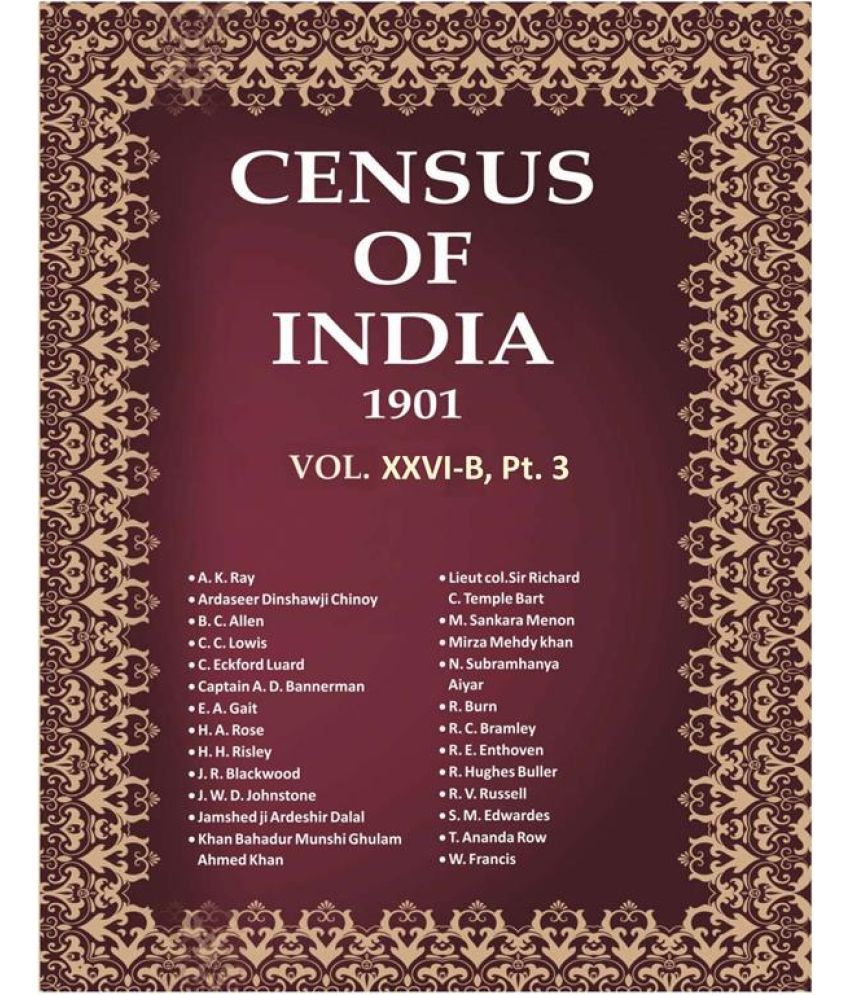     			Census of India 1901: Travancore - Provincial Tables Book 64 Vol. XXVI-B, Pt. 3