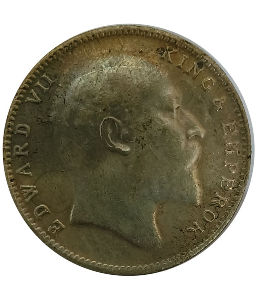     			EDWARD VII KING EMPEROR ONE RUPEE COIN (1910)