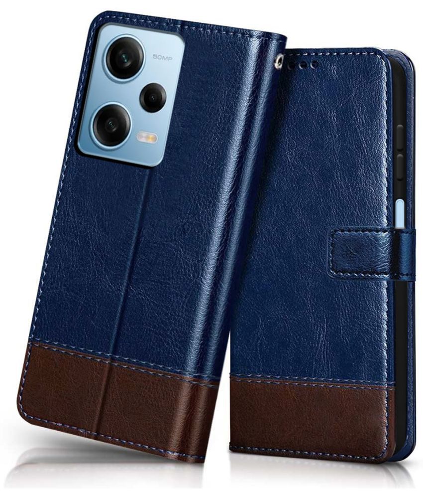     			Fashionury Blue Flip Cover Leather Compatible For Redmi Note 12 Pro 5G ( Pack of 1 )