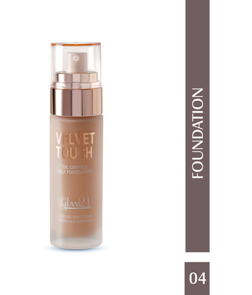     			Glam21 Velvet Touch Oil Control Silk Foundation Waterproof SPF 35 Long Lasting 50g Almond04
