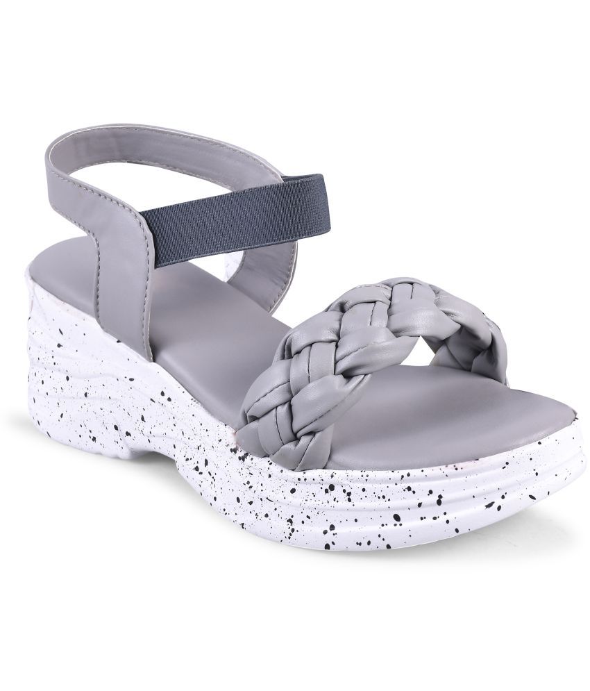     			JM Looks Gray Women's Sandal Heels