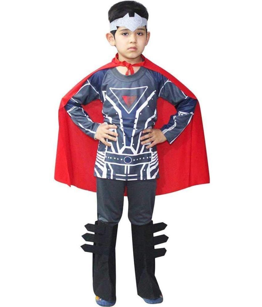     			Kaku Fancy Dresses Famous Superhero Character Costume Red-Black - 5-6 Years, for Boys