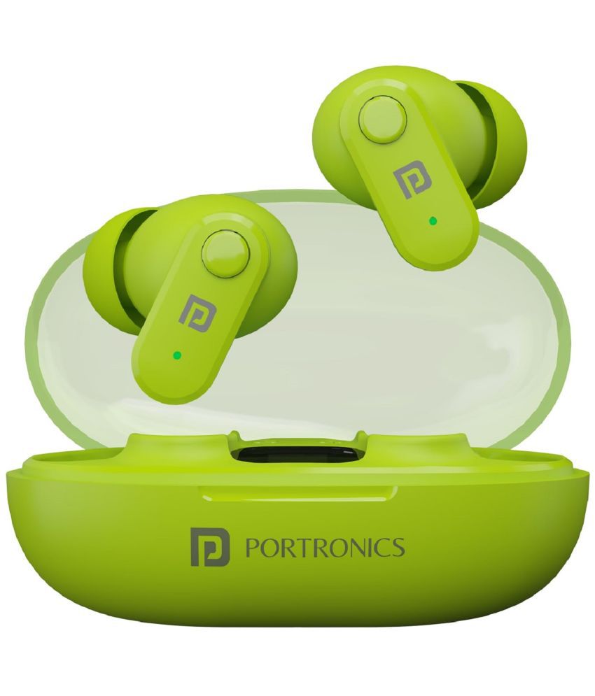     			Portronics Twins S16 On Ear TWS Green