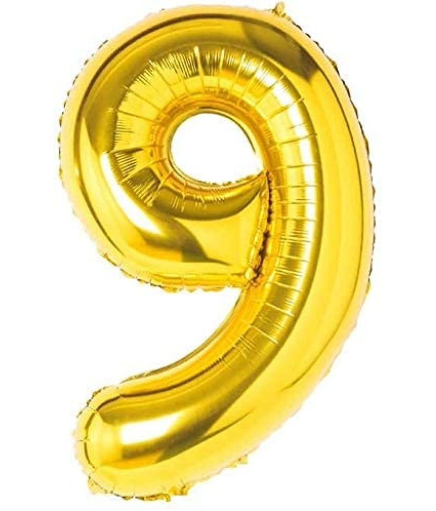     			Urban Classic 32" Inch Gold Number 9 Foil Balloon for Birthday, anniversary