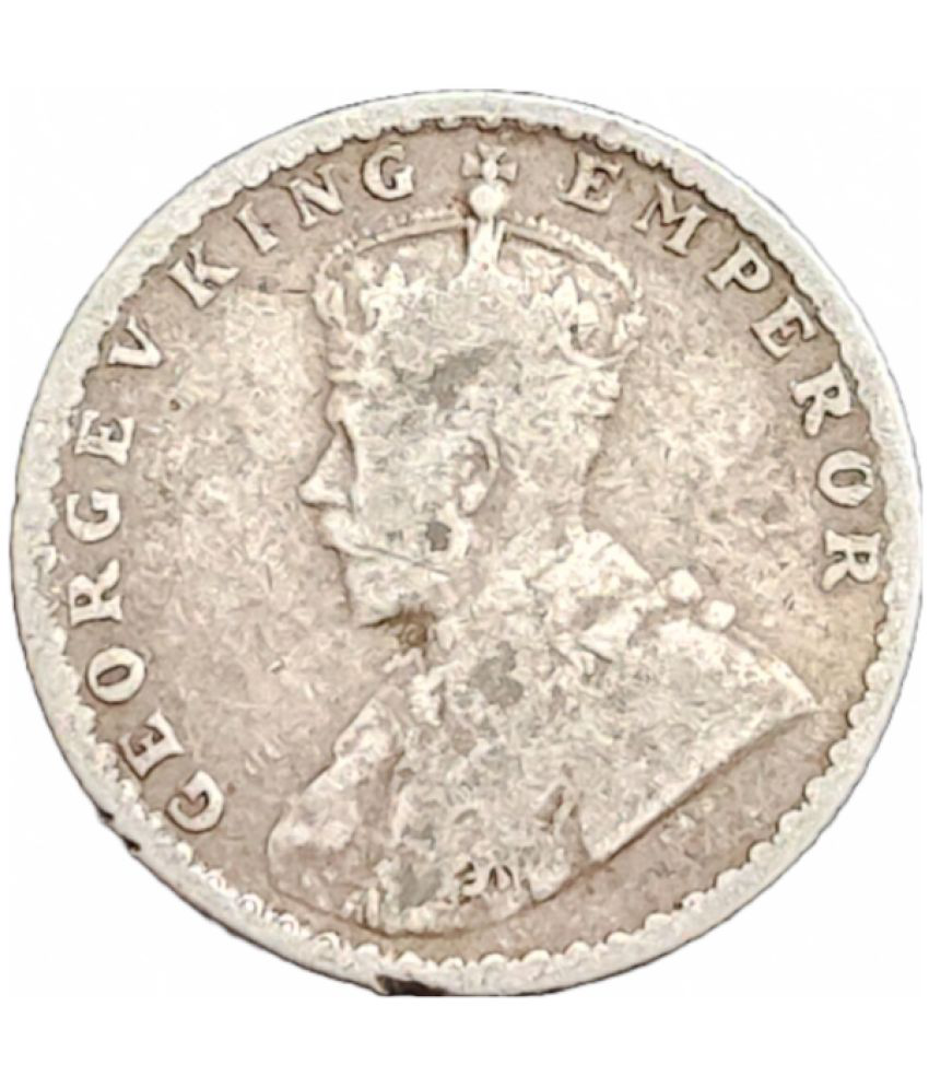     			Very Rare Silver 1/4 Rupee 1928 George V British India Coin