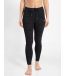 Jockey AA01 Women's Super Combed Cotton Elastane Stretch Yoga Pants - Black Marl