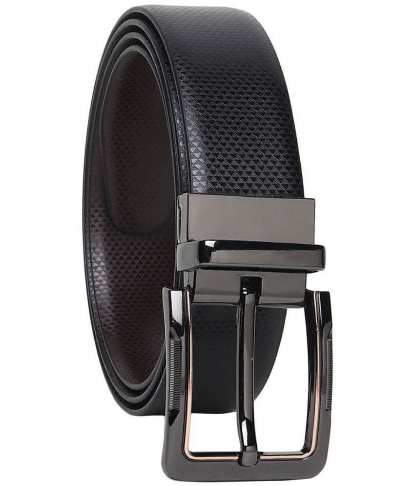     			Clock21 - Black Leather Men's Reversible Belt ( Pack of 1 )
