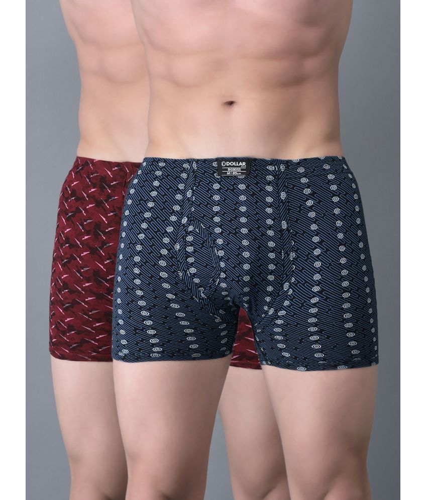     			Pack of 2 Dollar Bigboss Assorted Printed Cotton Blend Men Trunk