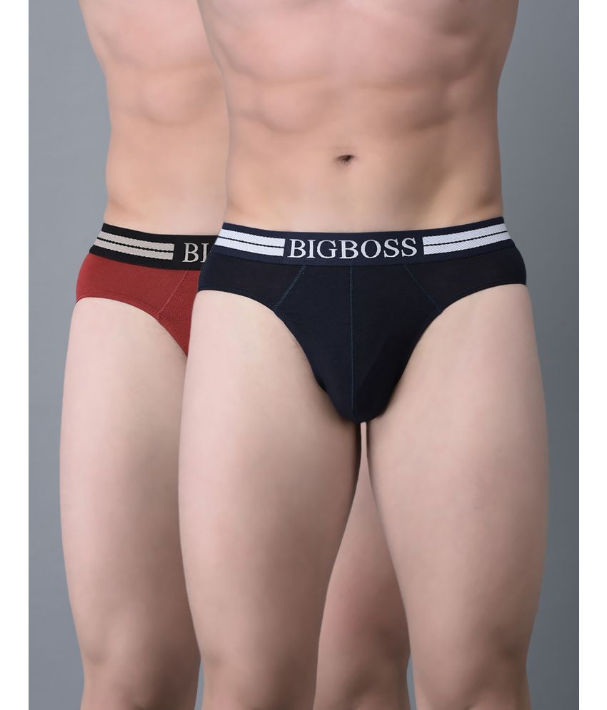     			Pack of 2 Dollar Bigboss Assorted Solid Cotton Blend Men Brief