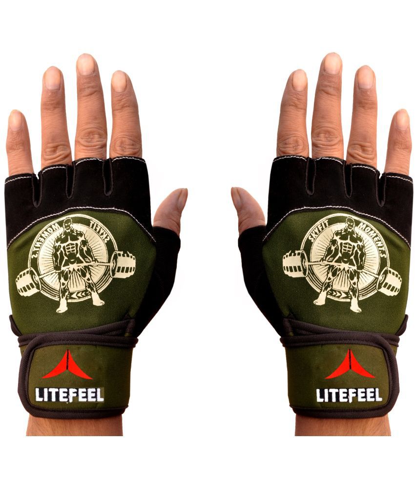    			LITEFEEL Trendy Gym Gloves Unisex Polyester Gym Gloves For Advanced Fitness Training and Workout With Half-Finger Length