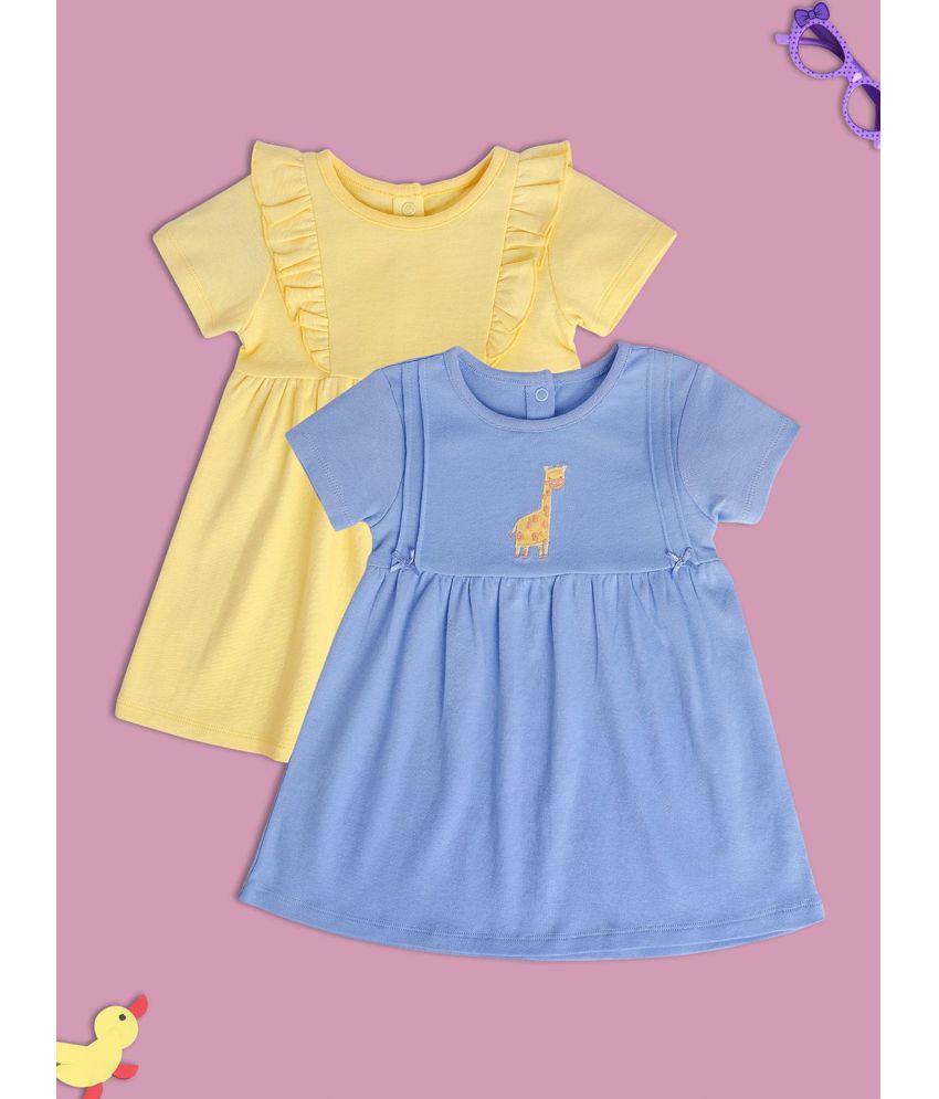     			MINI KLUB Multi Cotton Baby Girl Dress ( Pack of 2 )