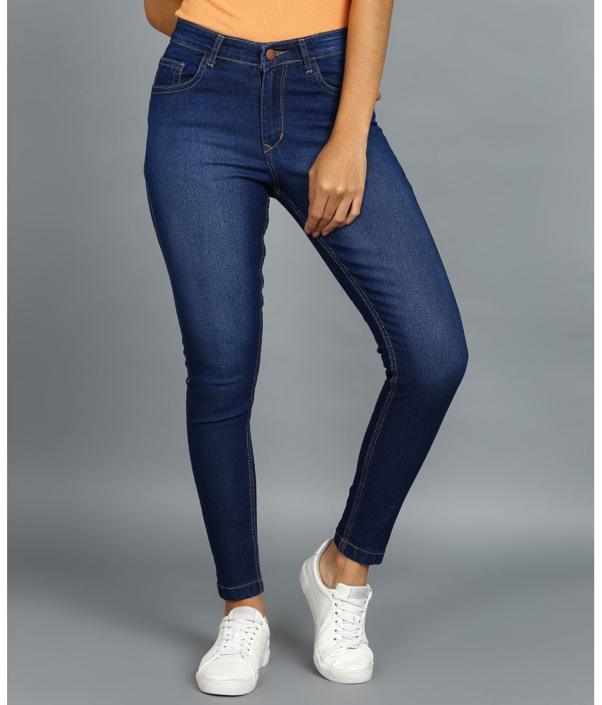     			Urbano Fashion - Navy Blue Denim Skinny Fit Women's Jeans ( Pack of 1 )