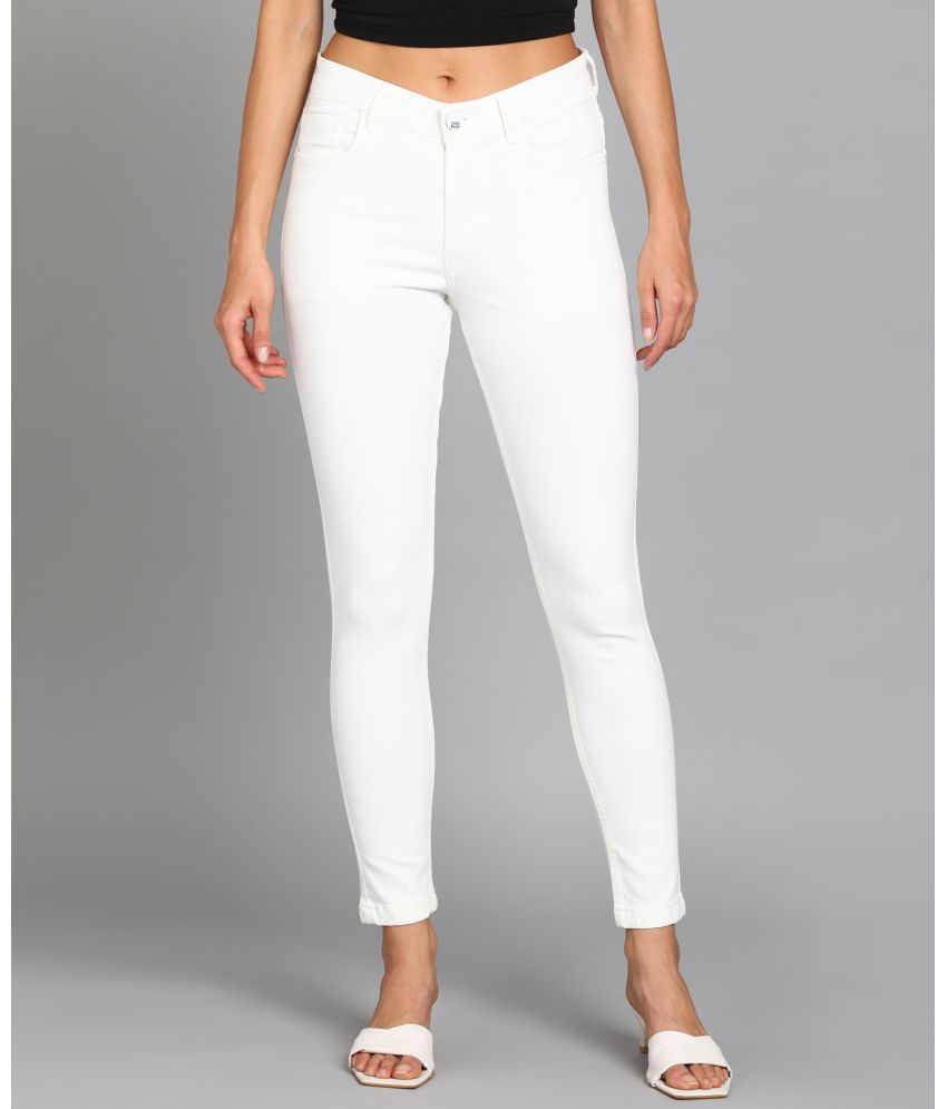     			Urbano Fashion - White Denim Skinny Fit Women's Jeans ( Pack of 1 )