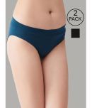 C9 Airwear Pack of 2 Nylon Solid Women's Bikini ( Multi Color )