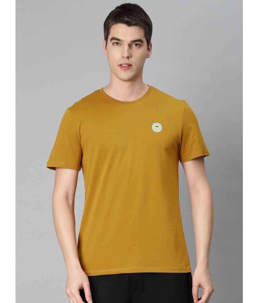     			Alcis Mustard Cotton Regular Fit Men's Sports T-Shirt ( Pack of 1 )