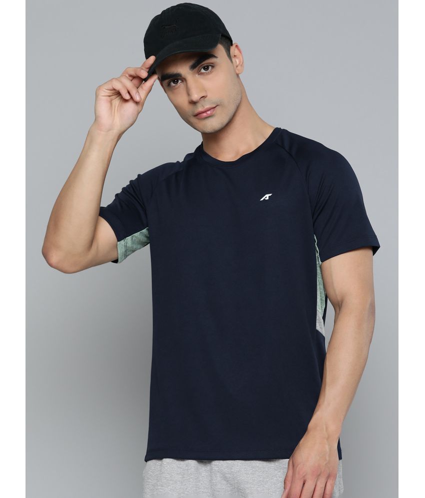     			Alcis Navy Blue Polyester Slim Fit Men's Sports T-Shirt ( Pack of 1 )