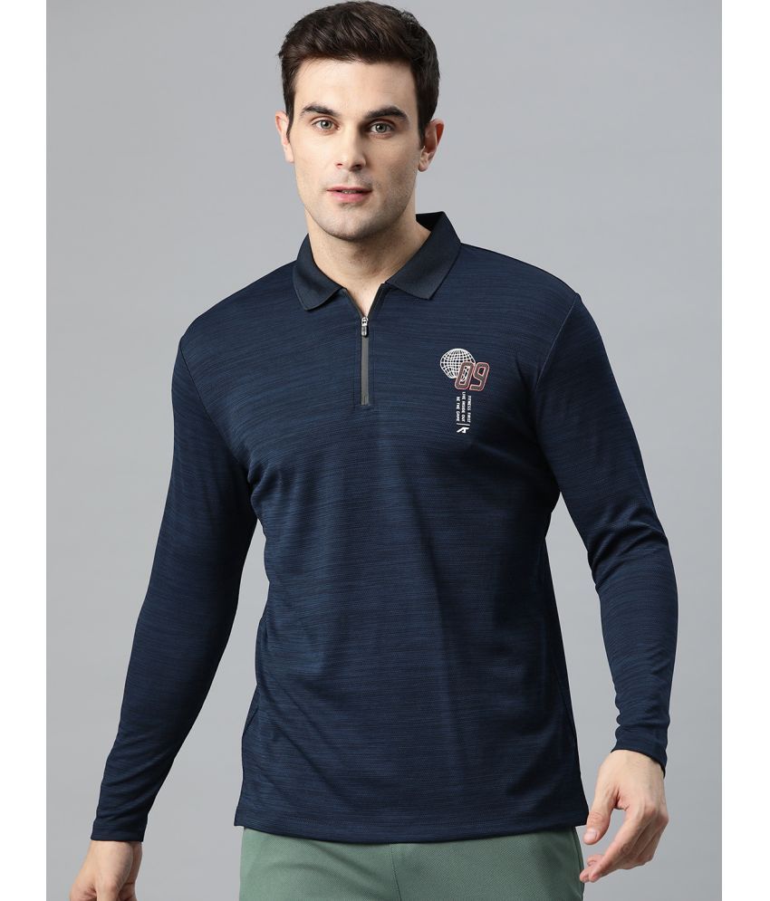     			Alcis Navy Blue Polyester Slim Fit Men's Sports T-Shirt ( Pack of 1 )