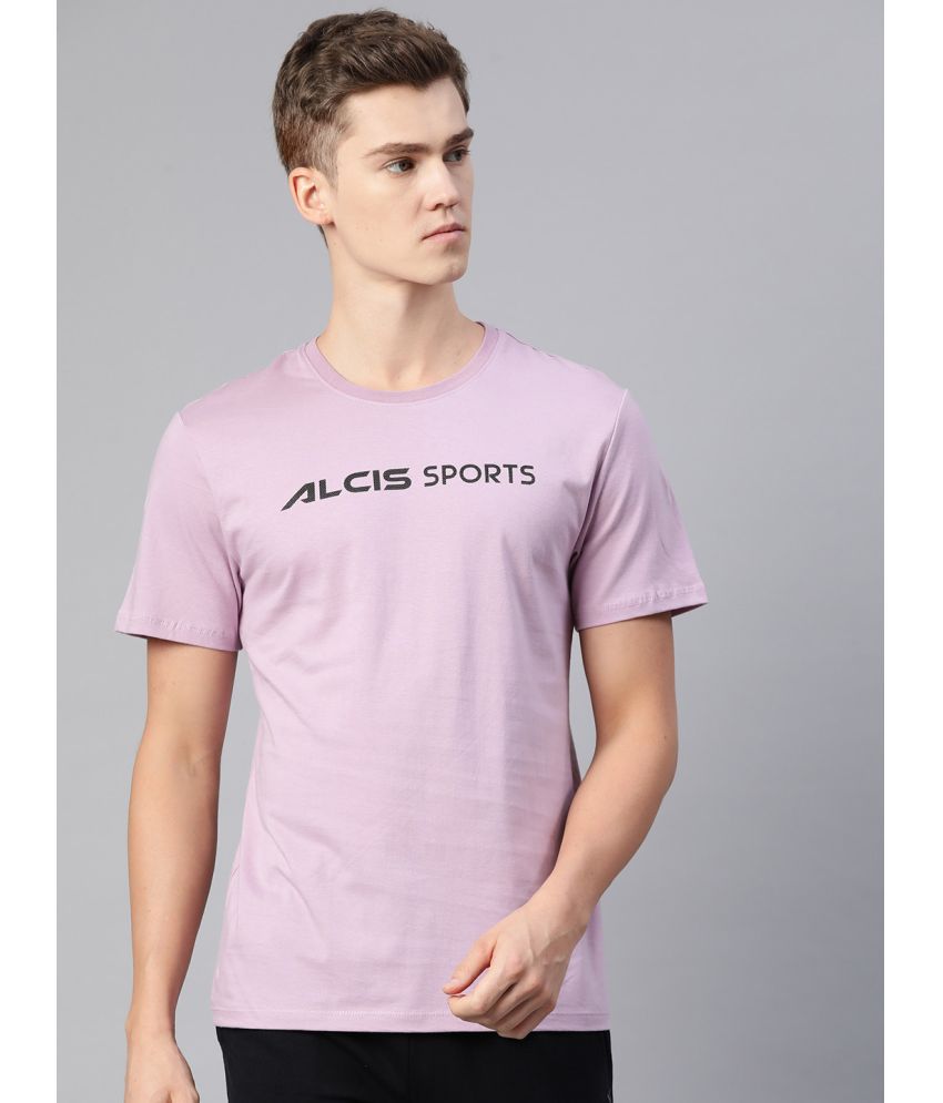     			Alcis Purple Cotton Regular Fit Men's Sports T-Shirt ( Pack of 1 )