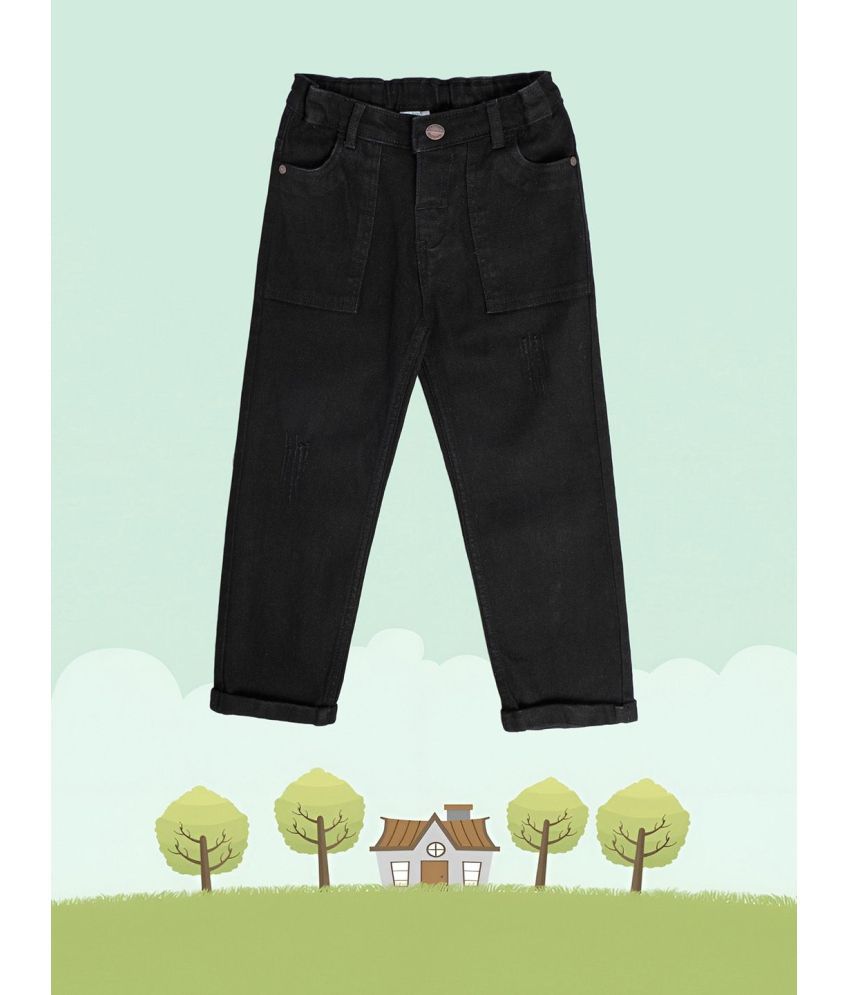     			MINI KLUB Black Kids Boys Denim Pant Pack Of 1