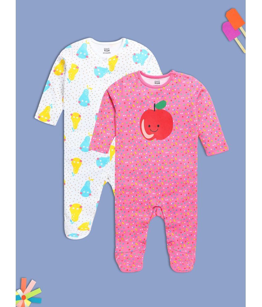     			MINI KLUB Multi NEW BORN AND BABY GIRLS SLEEP SUIT Pack of 2