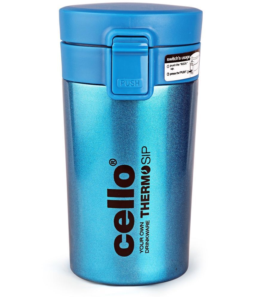     			Cello Monty Vacusteel Blue Steel Flask ( 300 ml )
