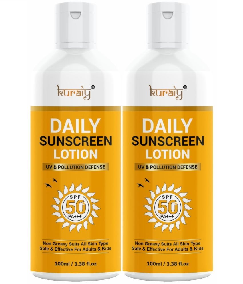     			KURAIY SPF 50 Sunscreen Lotion For All Skin Type ( Pack of 2 )