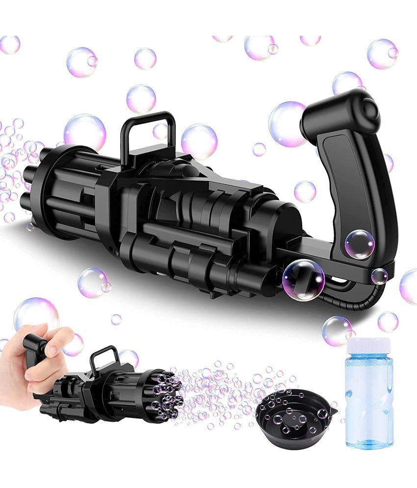    			8-Hole Electric Bubbles Gun for Toddlers Toys, New Gatling Bubble Machine Outdoor Toys for Boys and Girls, Multicolour