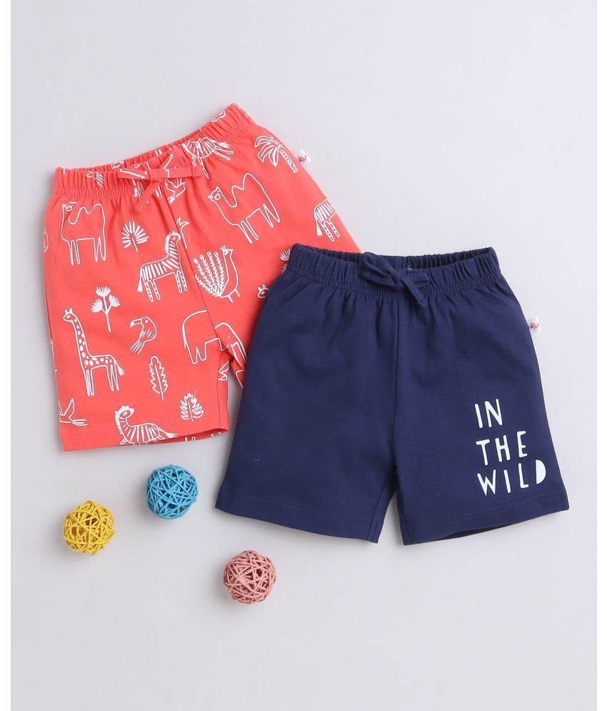     			BUMZEE Navy & Coral Boys Shorts Pack Of 2 Age - 18-24 Months