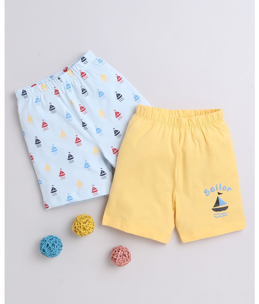     			BUMZEE - Sky Blue Cotton Boys Shorts ( Pack of 2 )