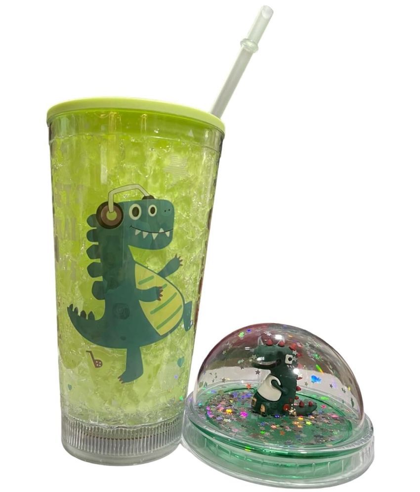     			CIMPEX Dragon Tumbler Green Sipper Water Bottle 500 mL ( Set of 1 )