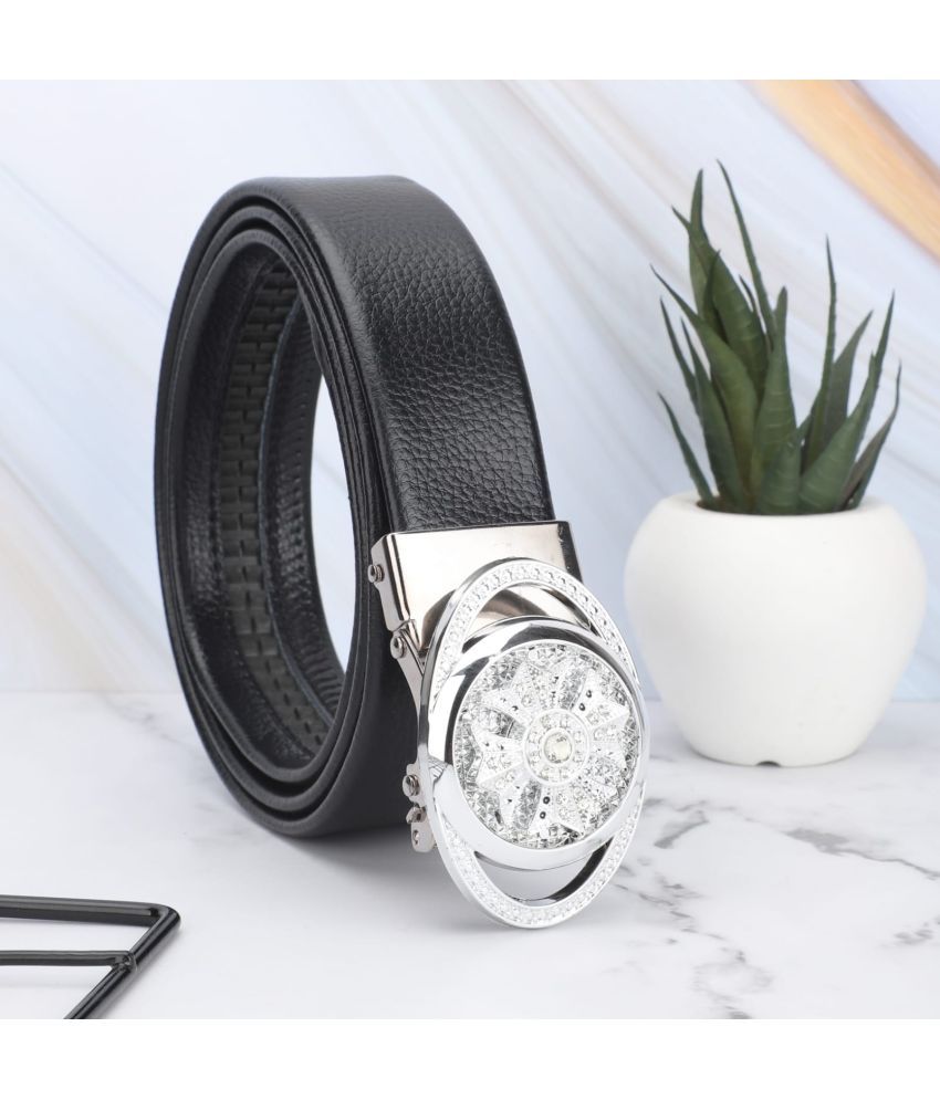     			Clock21 - Silver Leather Men's Casual Belt ( Pack of 1 )