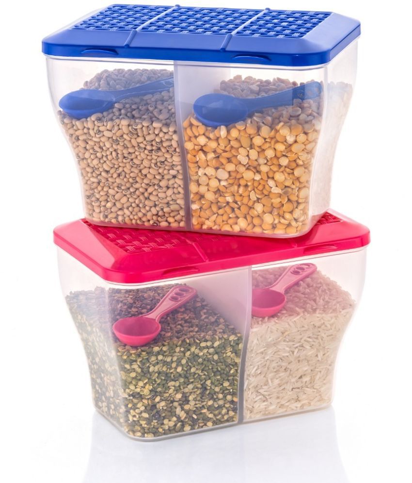     			FIT4CHEF Grocery/Dal/Pasta PET Multicolor Multi-Purpose Container ( Set of 2 )