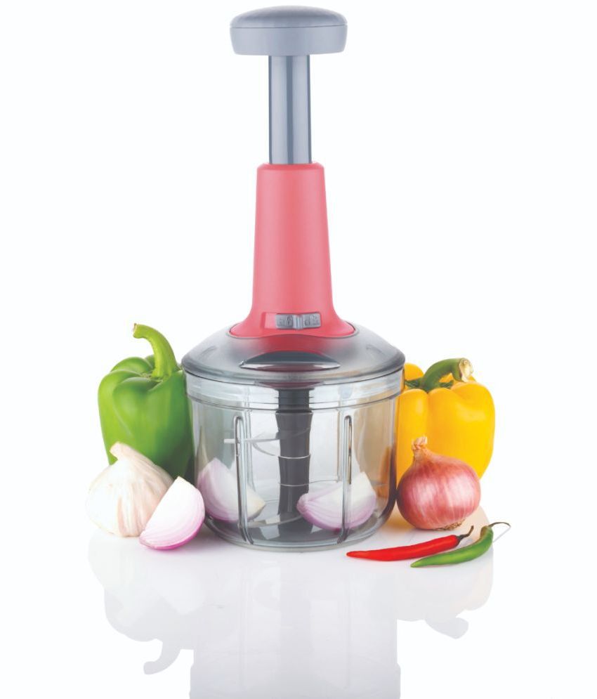     			FIT4CHEF Vegetable Cutter Multicolour Stainless Steel Mannual Chopper 900 ml ( Pack of 1 )