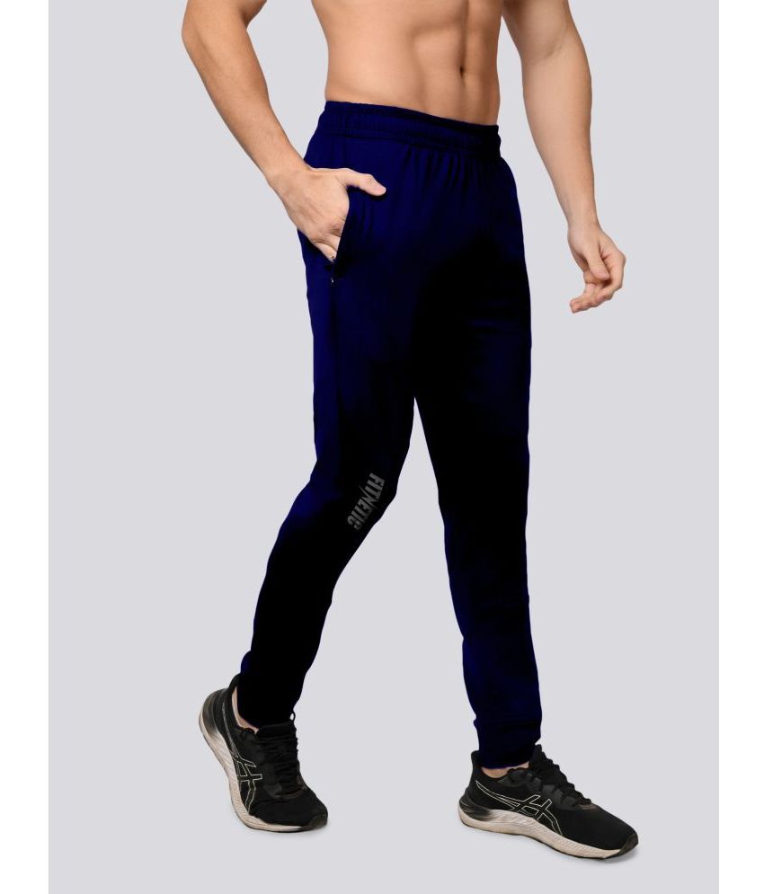     			FITNETIC Navy Blue Polyester Men's Joggers ( Pack of 1 )