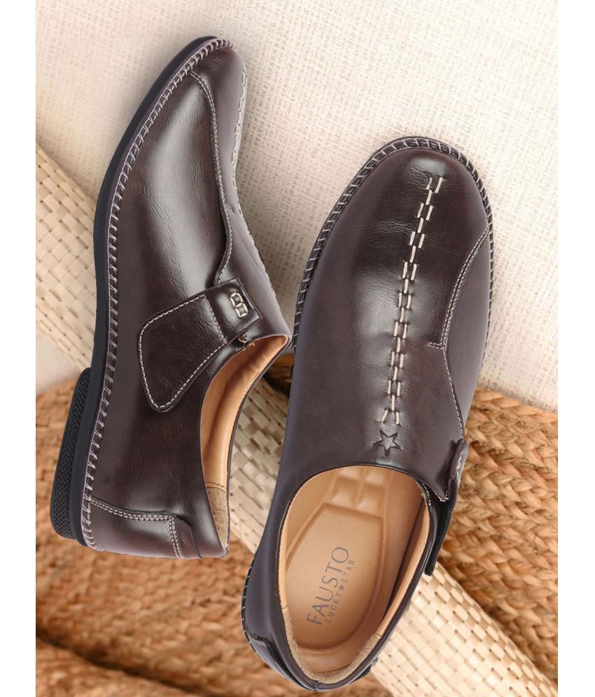     			Fausto Brown Men's Slip-on Shoes