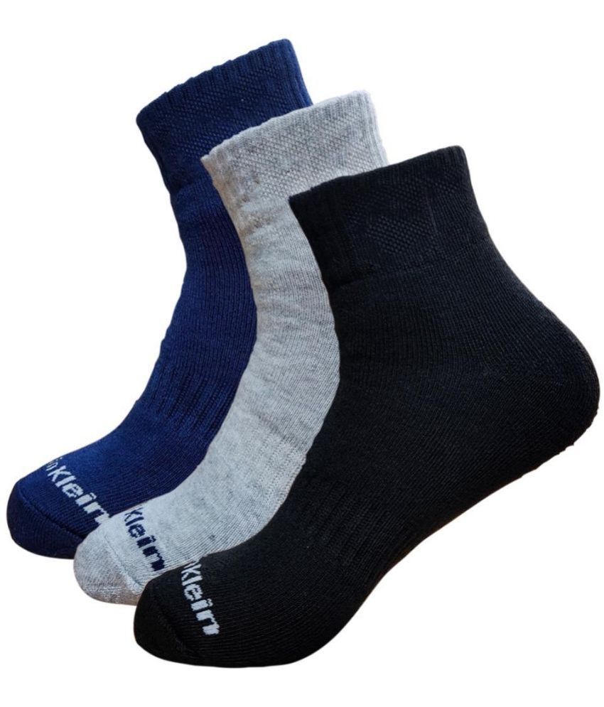     			Labolia Cotton Blend Men's Solid Multicolor Ankle Length Socks ( Pack of 3 )