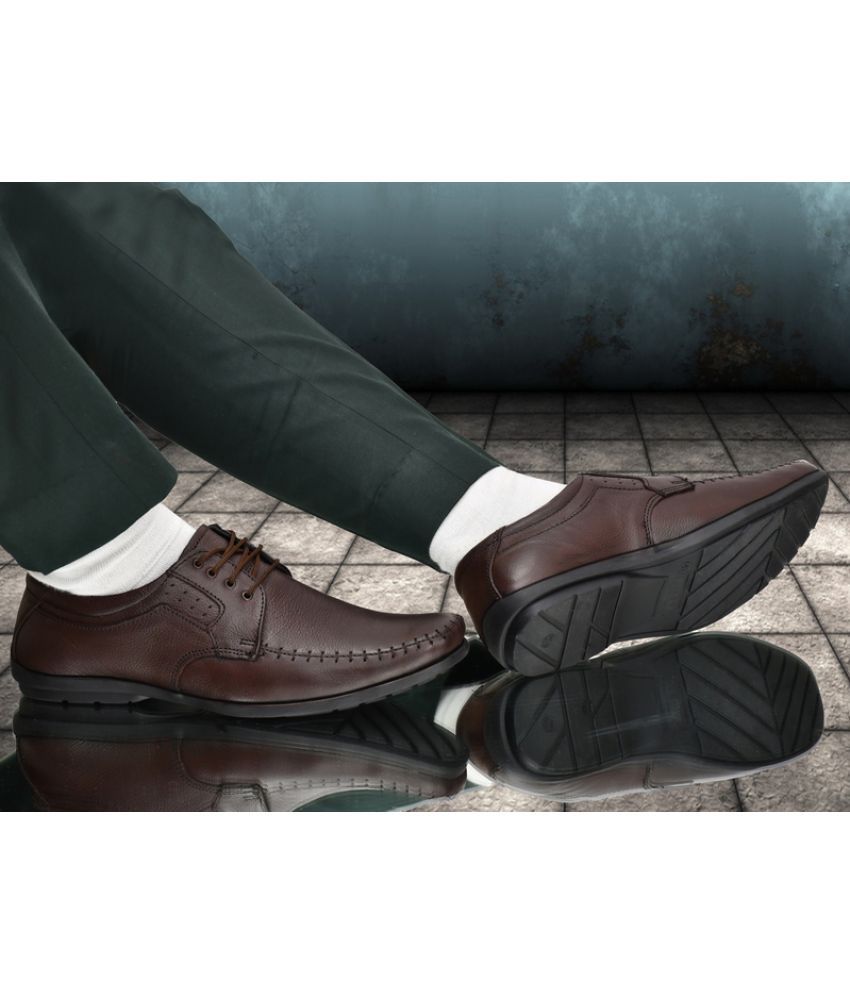     			PILLAA Brown Men's Slip On Formal Shoes