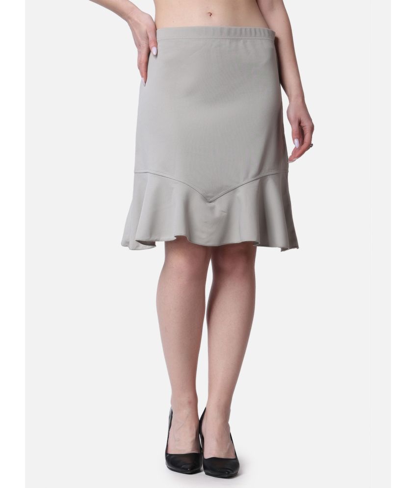     			POPWINGS Grey Polyester Women's Flared Skirt ( Pack of 1 )