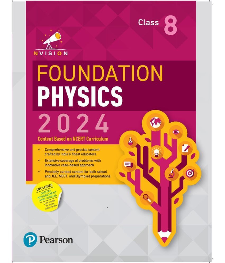     			Pearson - Nvision Foundation 2024  Physics Class 8, | Based on NCERT Curriculum | School, JEE, NEET, Olympiad |