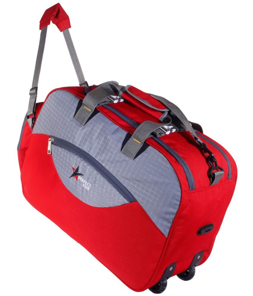     			Perfect Star 65 Ltrs Red Polyester Duffle Trolley