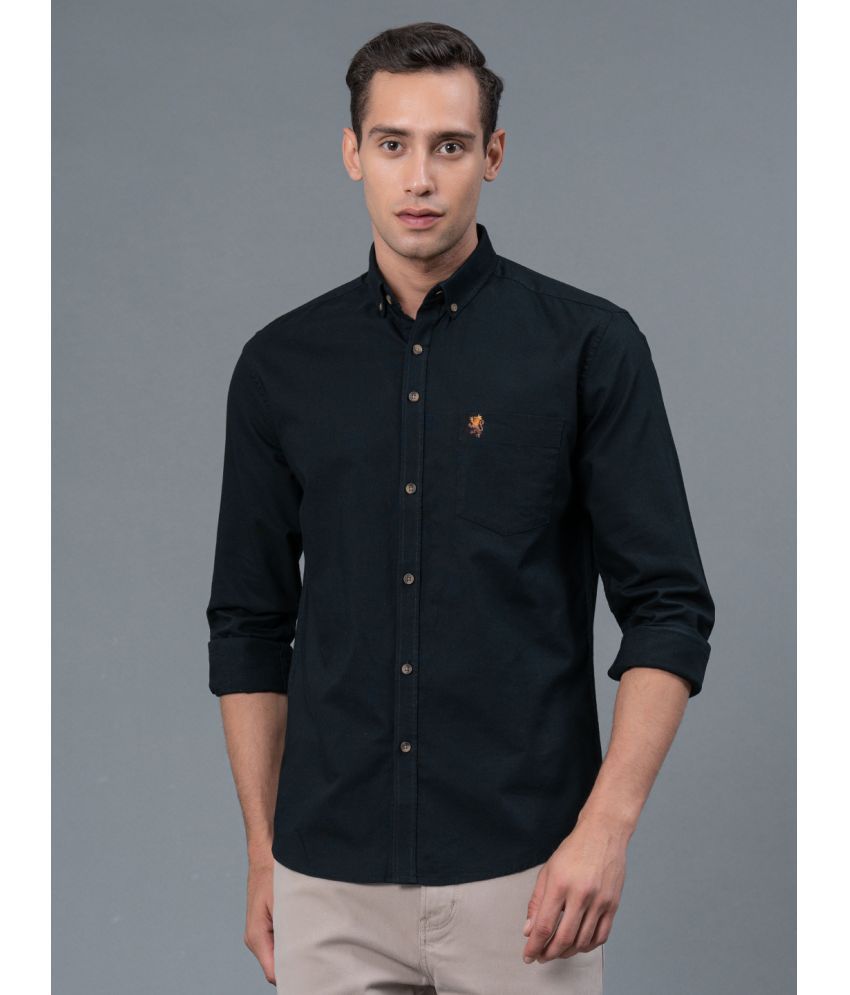     			Red Tape 100% Cotton Regular Fit Solids Full Sleeves Men's Casual Shirt - Black ( Pack of 1 )