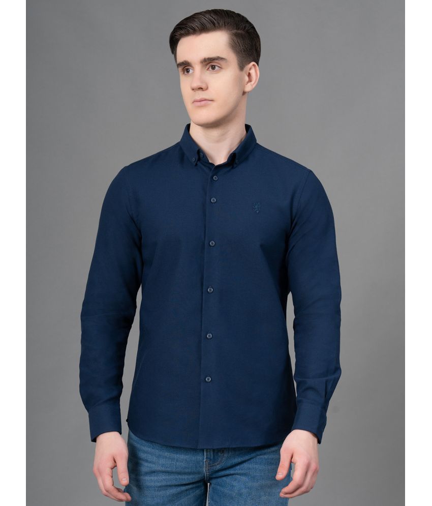     			Red Tape Cotton Blend Regular Fit Self Design Full Sleeves Men's Casual Shirt - Navy ( Pack of 1 )