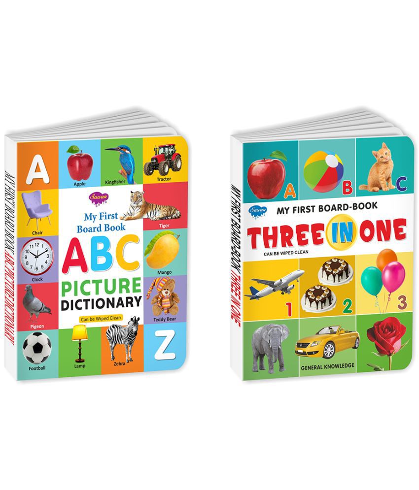     			Sawan Present Set Of 2 Books | My First Board Book | ABC Picture Dictionary And Three In One (Board Book, Manoj Publications Editorial Board)