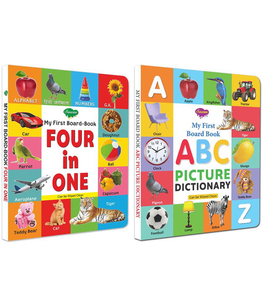     			Sawan Present Set Of 2 Books | My First Board Book | ABC Picture Dictionary And Four In One (Board Book, Manoj Publications Editorial Board)