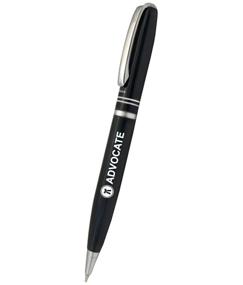     			UJJi Advocate Logo Two Ring Black Color Twist On & Off (Blue Ink) Ball Pen